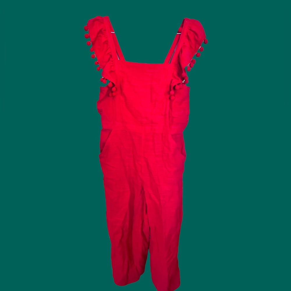 VINTAGE WONDER NATION GIRLS FESTIVE RED PALAZZO PANT JUMPSUIT GIRLS SIZE XL plus